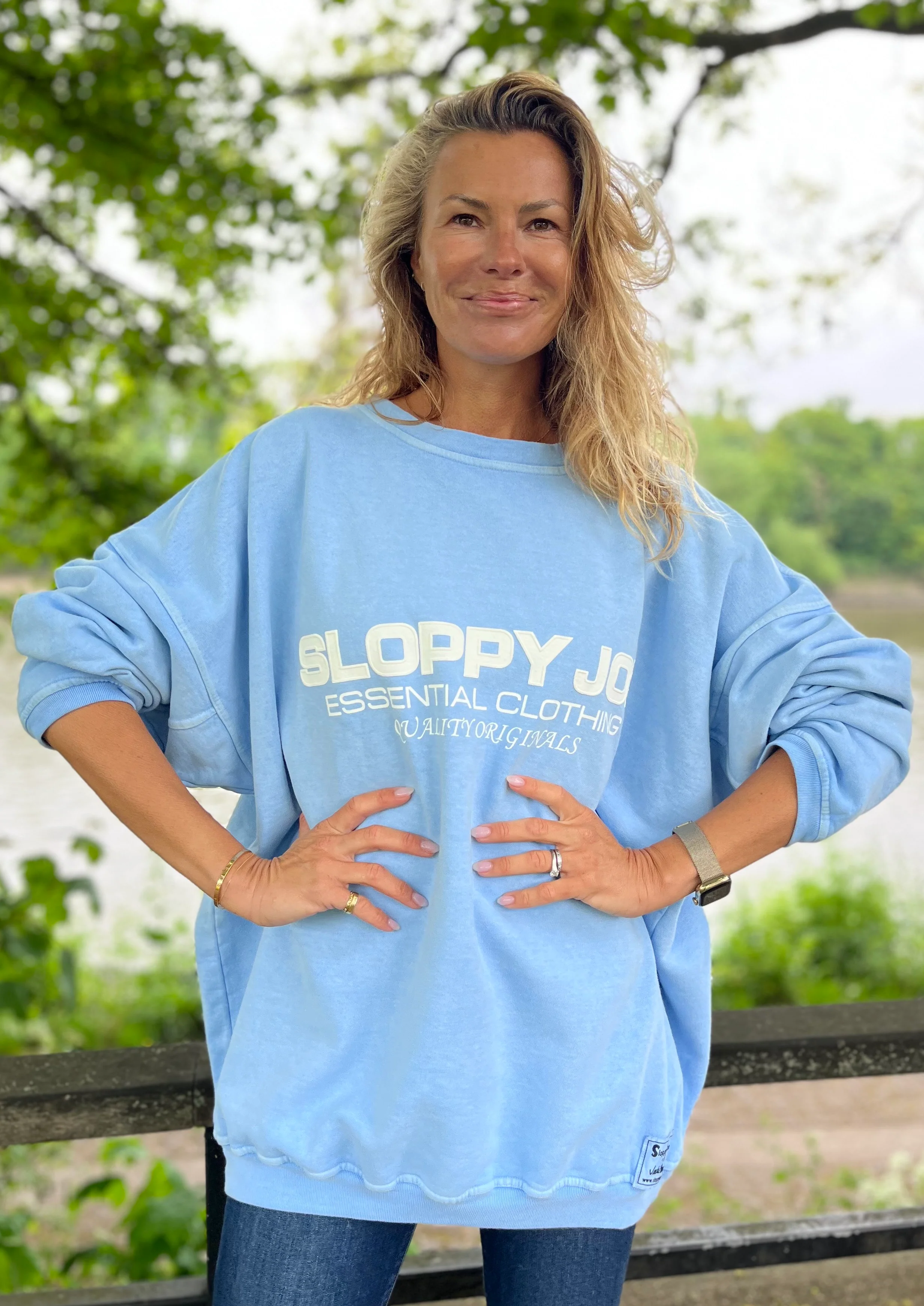 05 CLASSIC SQUARE SWEATSHIRT - Baby Blue - Image 3